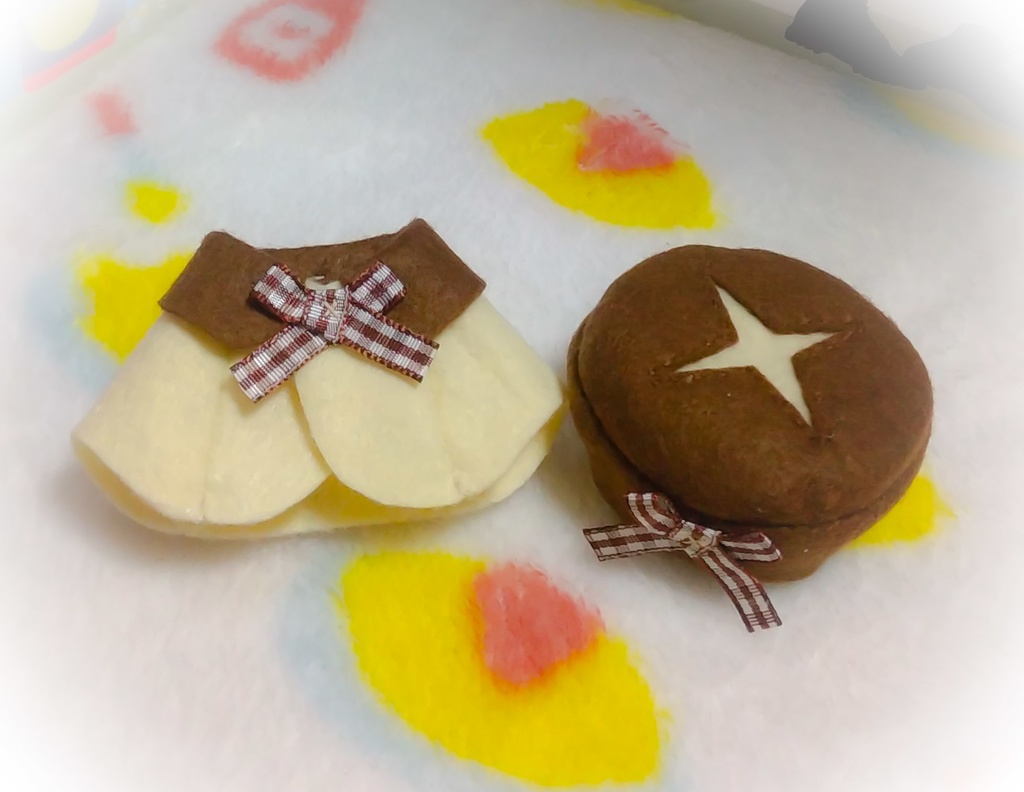 ［受注制作］ごきげんキノコのショートケープセット(シイタケ) オビツろいど ねんどろいどどーる 等に
