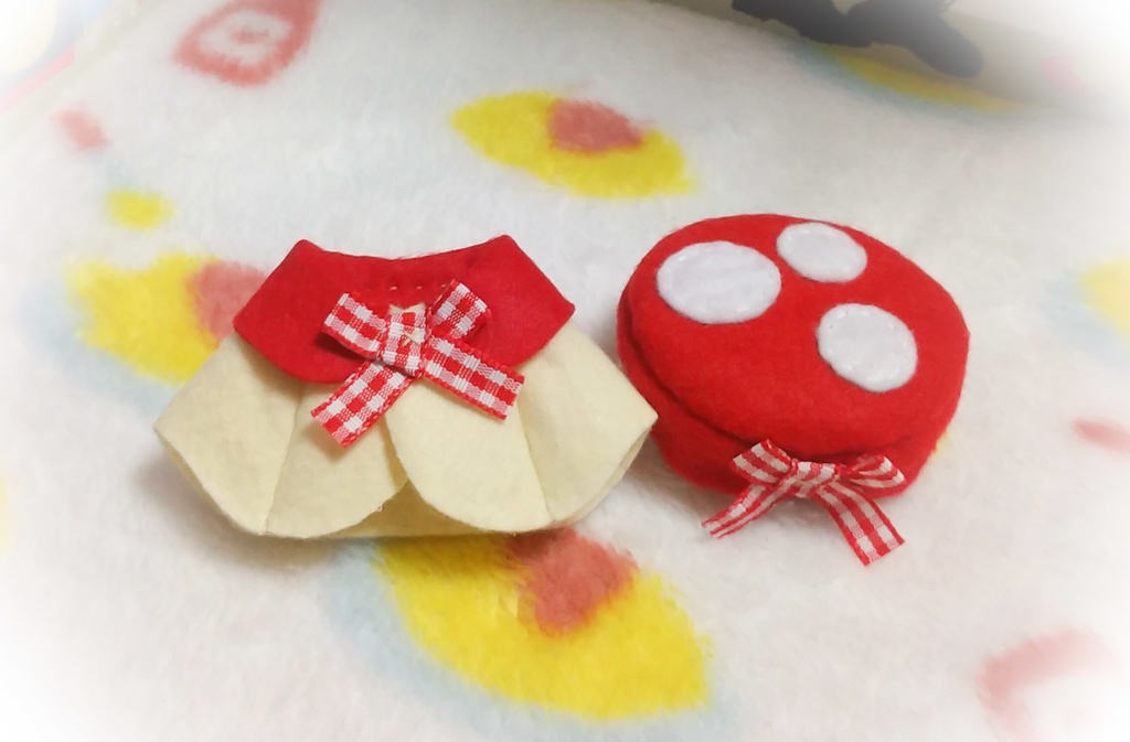 ［受注制作］ごきげんキノコ🍄のショートケープセット(ベニテングタケ) オビツろいど ねんどろいどどーる 等に