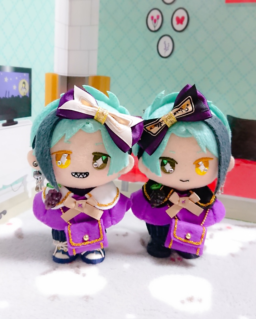 【ボジョレーを楽しむ葡萄色ケープセット】10cmぬいちゃん 等に