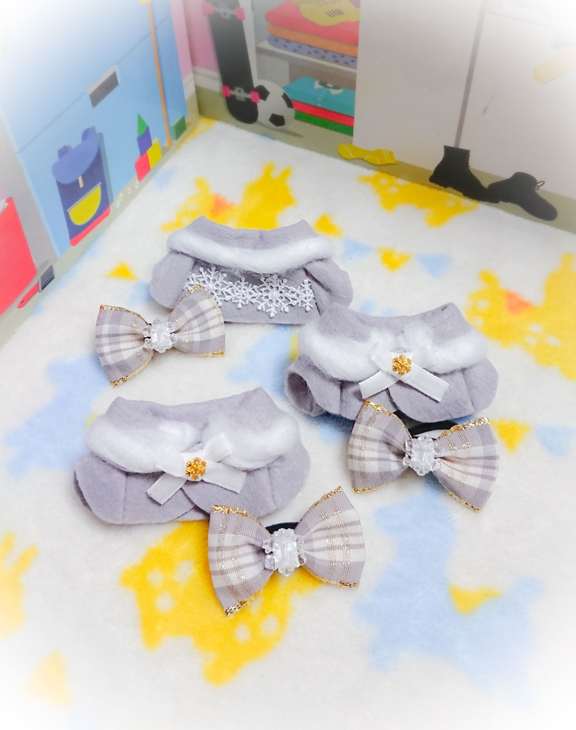 ふぁふぁの雪の華ケープセット❄ 10cmぬいちゃん等に