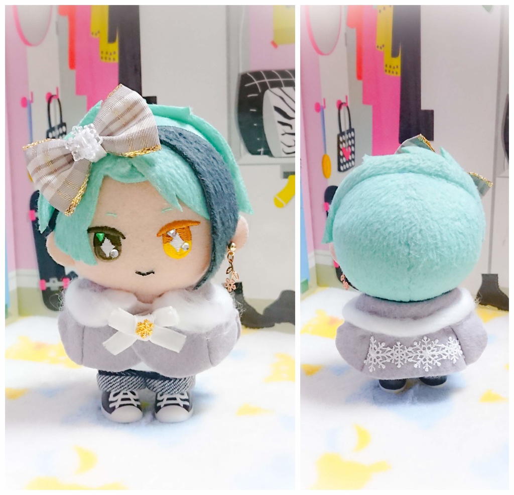 ふぁふぁの雪の華ケープセット❄ 10cmぬいちゃん等に