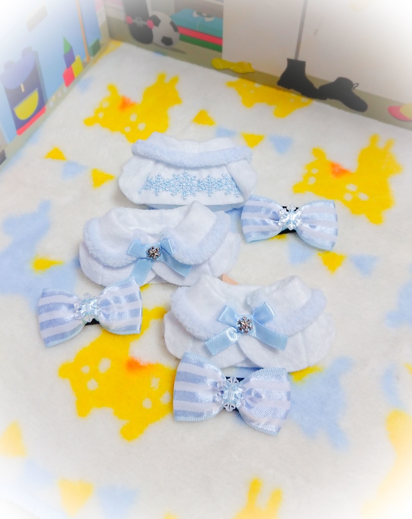 ふぁふぁの雪の華ケープセット❄ 10cmぬいちゃん等に