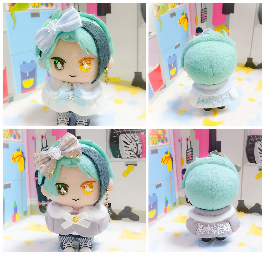 ふぁふぁの雪の華ケープセット❄ 10cmぬいちゃん等に