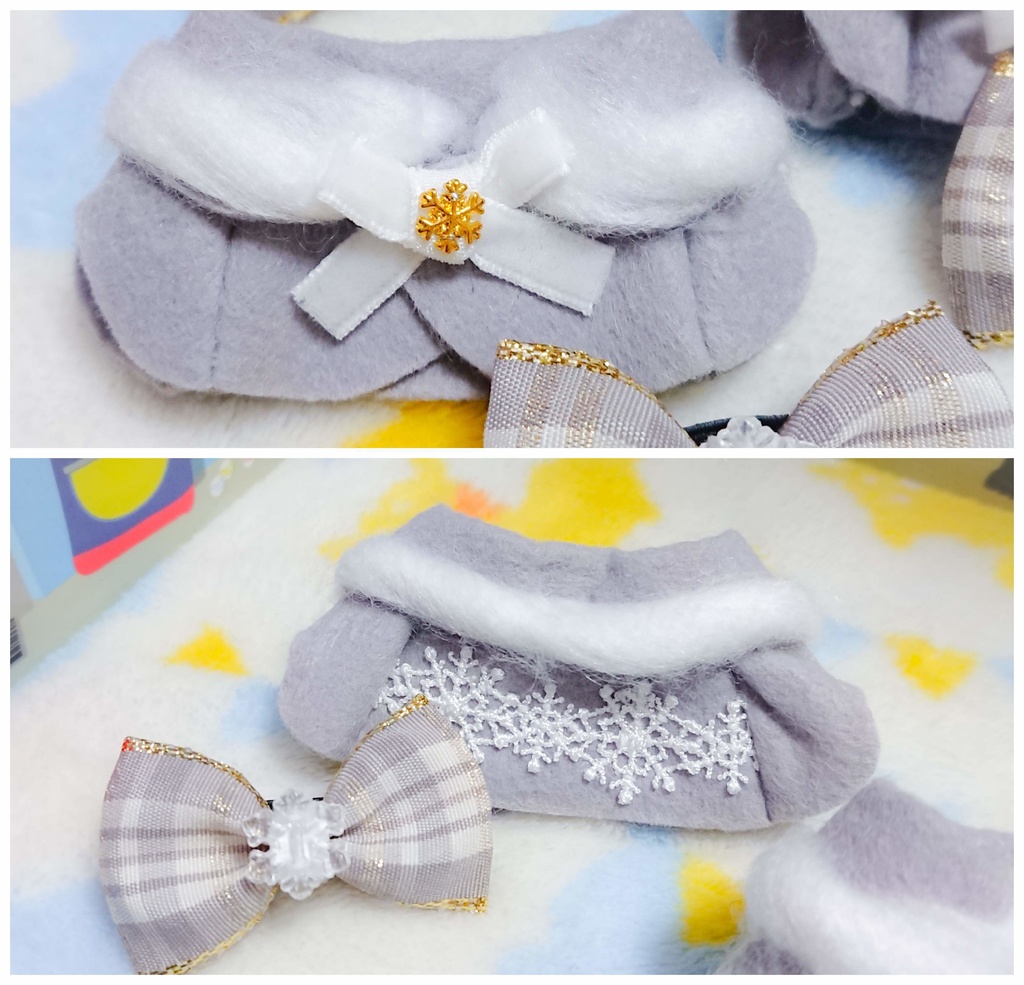 ふぁふぁの雪の華ケープセット❄ 10cmぬいちゃん等に
