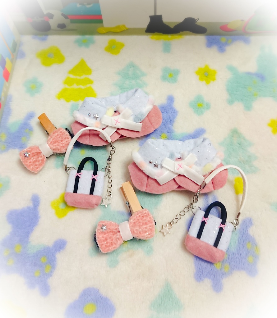 冬のメランジケープセット୨୧˙˳⋆ 10cmぬいちゃん等に