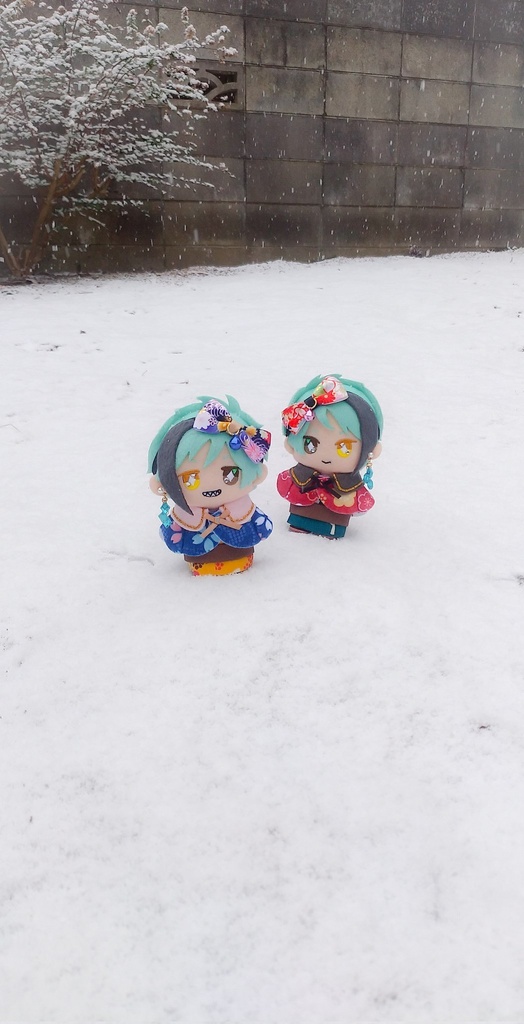 【桜と梅の和柄ケープセット🌸🌼】10cmぬいちゃん 等に