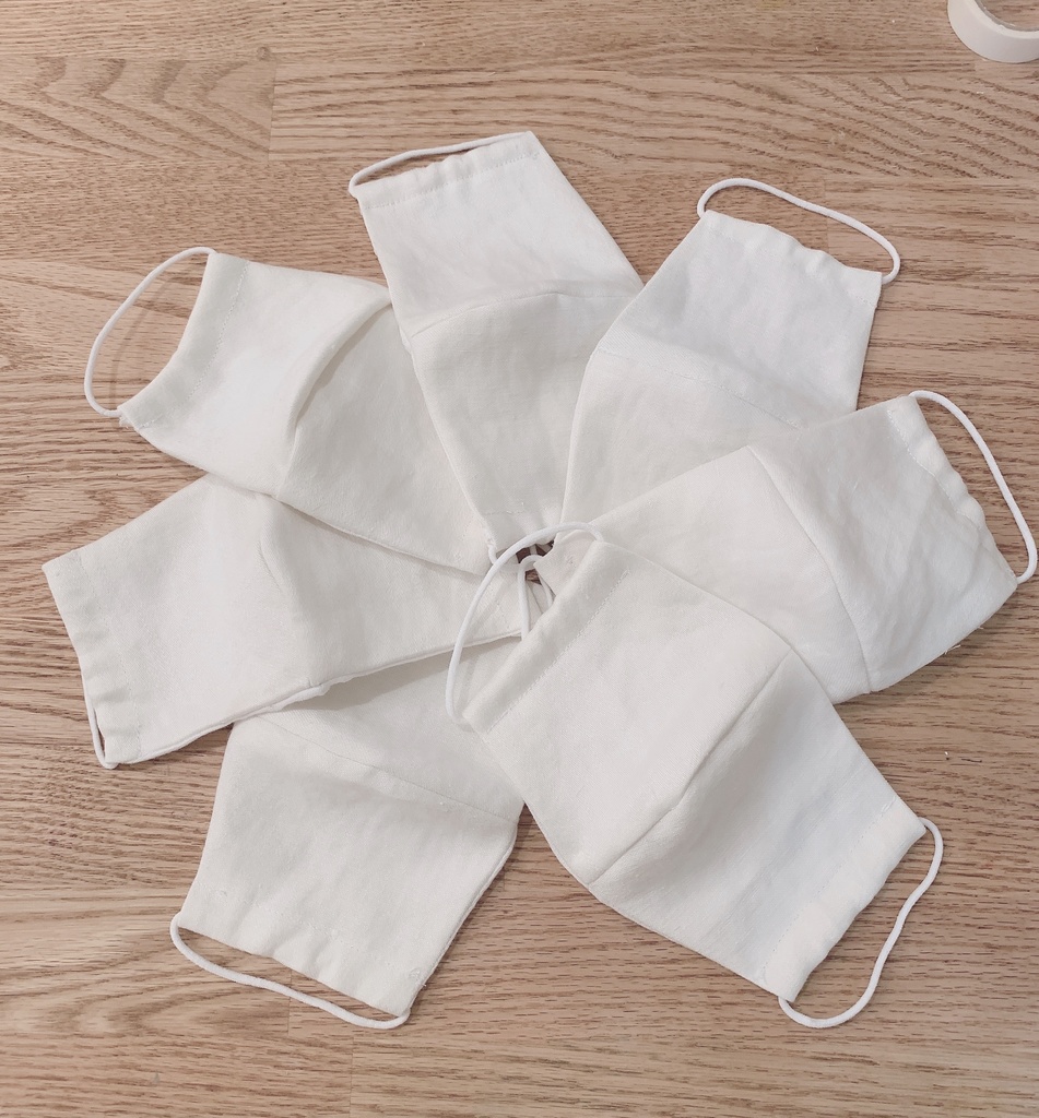 【リネン生地にこだわったマスク】ゴム紐無料サービス♡