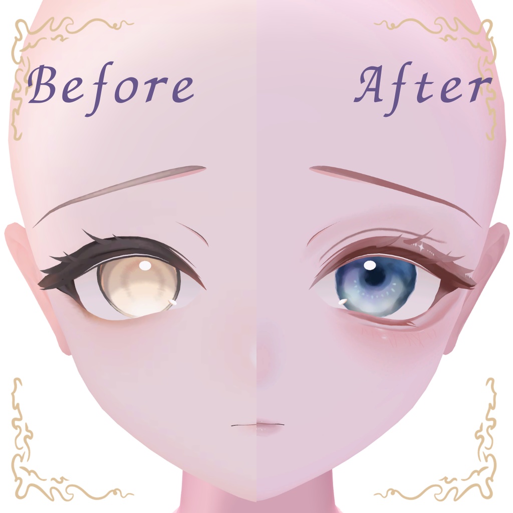 【真央専用】Fairy doll make&eyetexture (+BlendShapes)