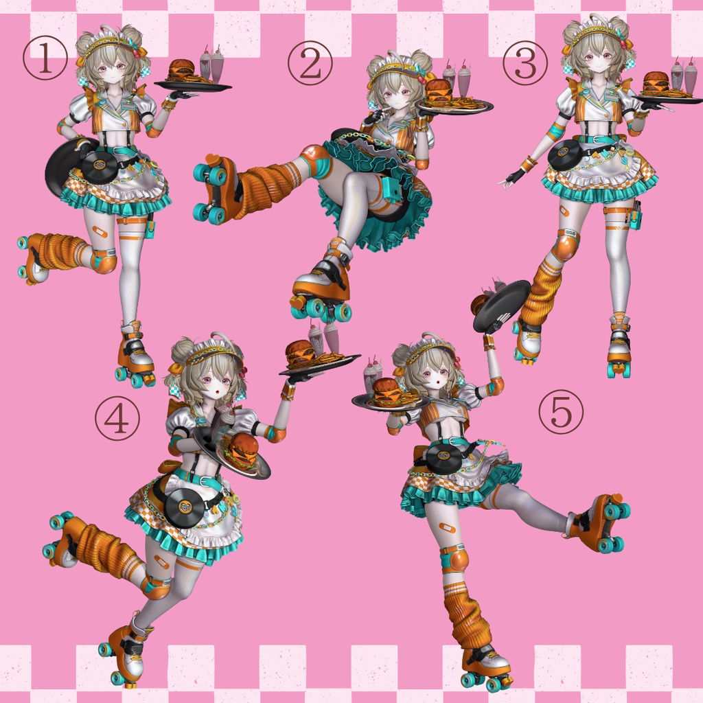 【FREE】American Dinner Pose!【5アバター対応】