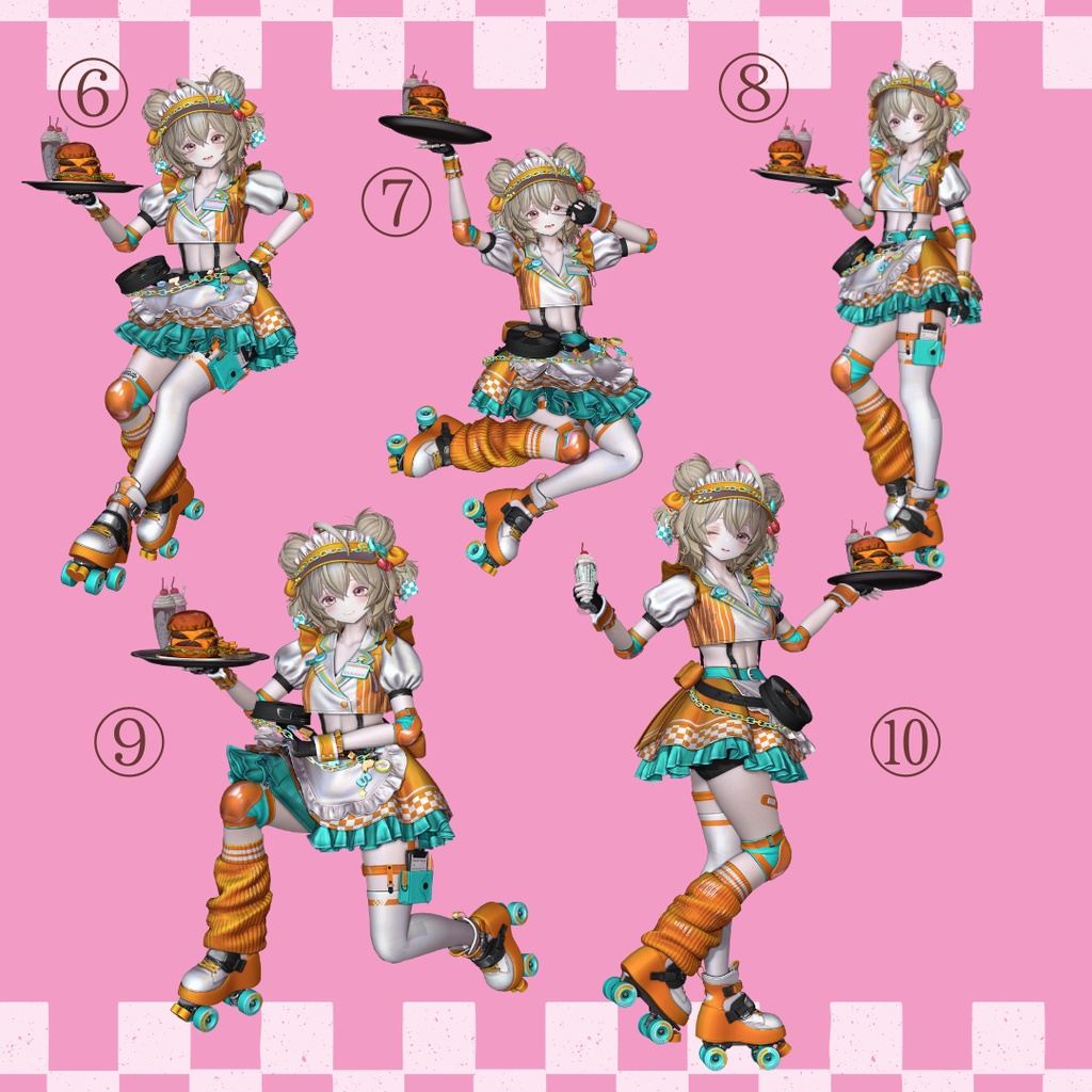 【FREE】American Dinner Pose!【5アバター対応】