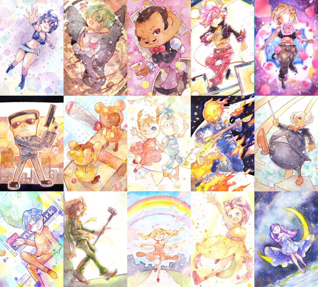 #ポップンキャラいっぱい描く(stage~CS5)