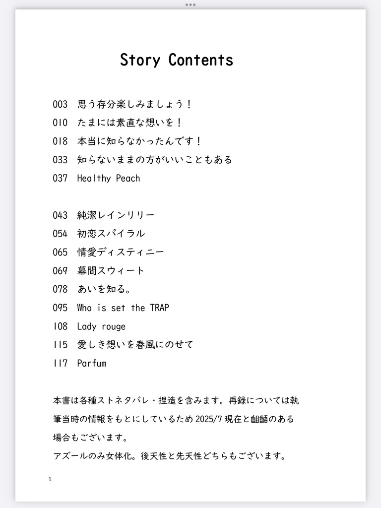 【イドアズ♀】Parfum