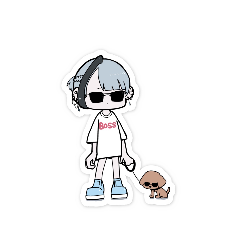 BOSS散歩 スマホステッカー
