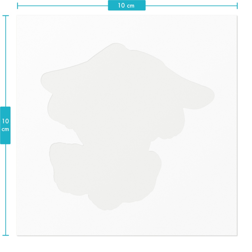 うさなのステッカー 100×100mm