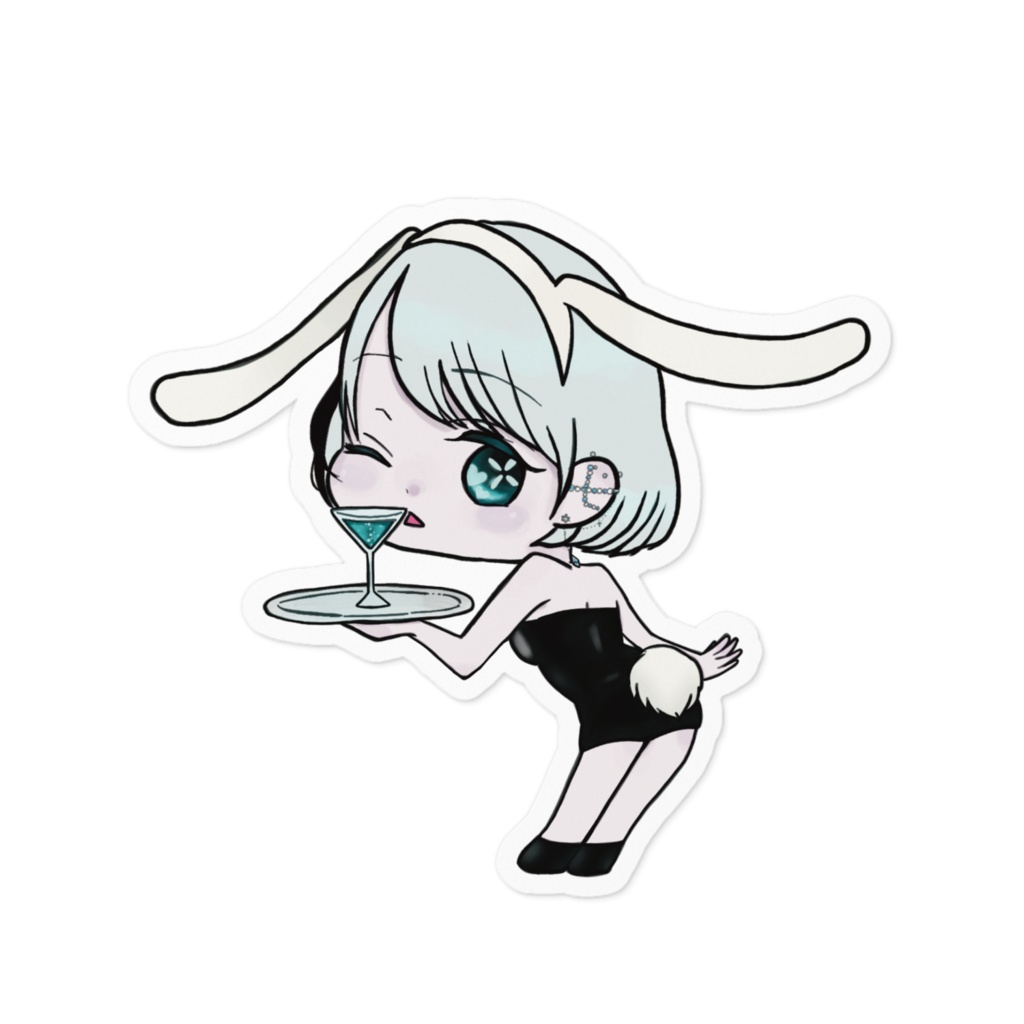 バニギャルなのステッカー　100×100mm