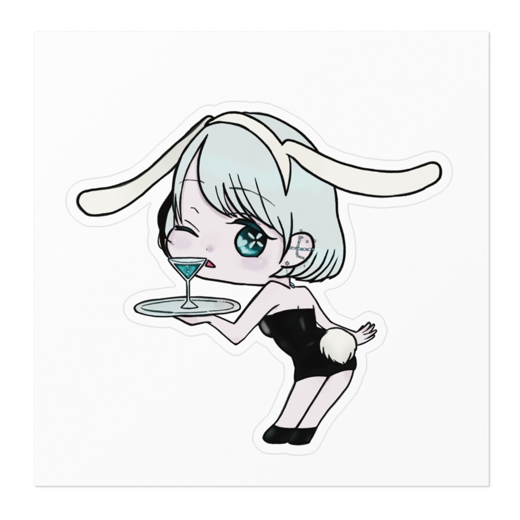 バニギャルなのステッカー 100×100mm