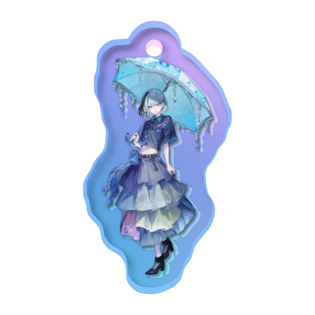 【常設】紫陽花・収益化1周年記念 雨の日も一緒なのめじるしチャーム