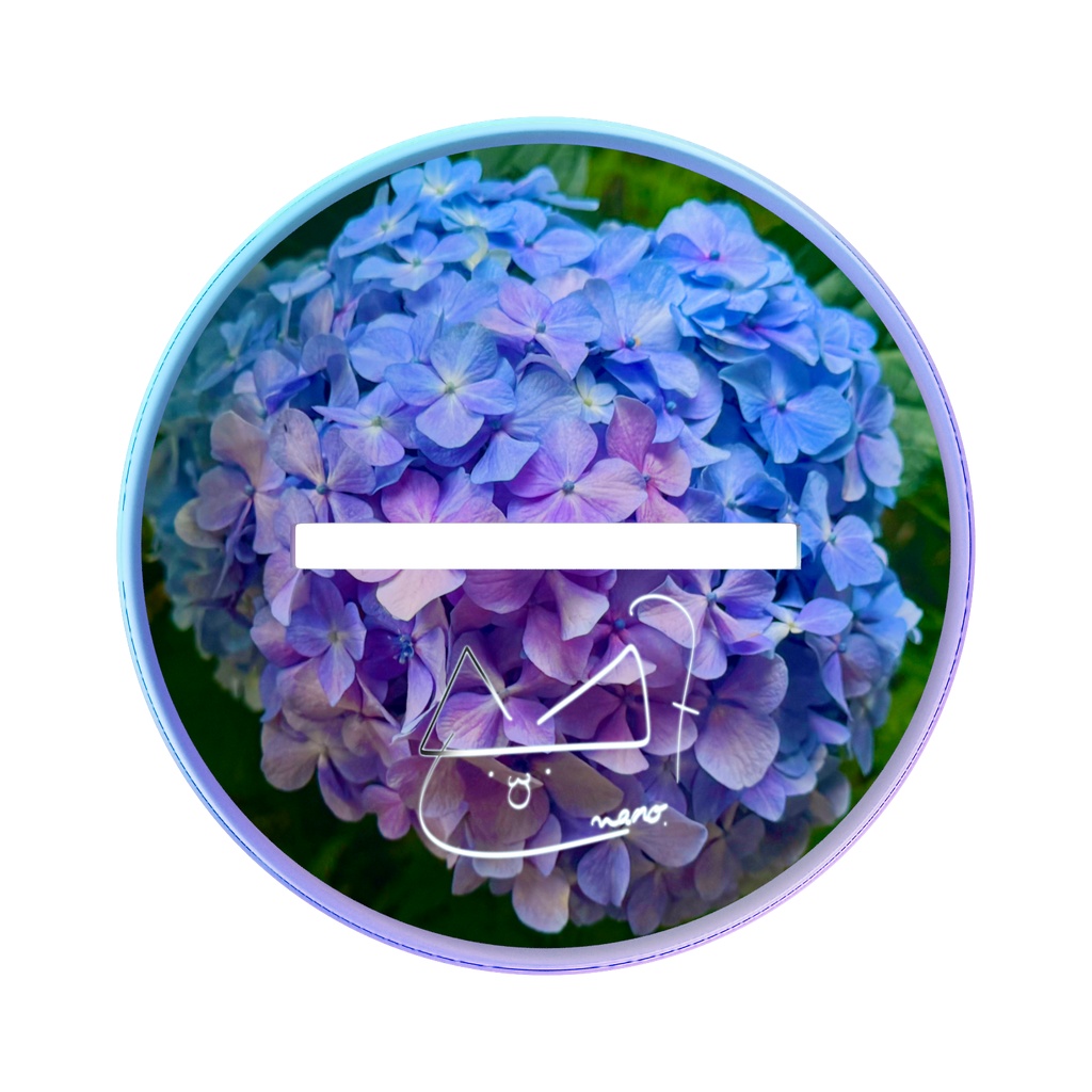 【常設】紫陽花・収益化1周年記念 ナノ紫陽花イラストオーロラアクリルスタンド高さ10cm