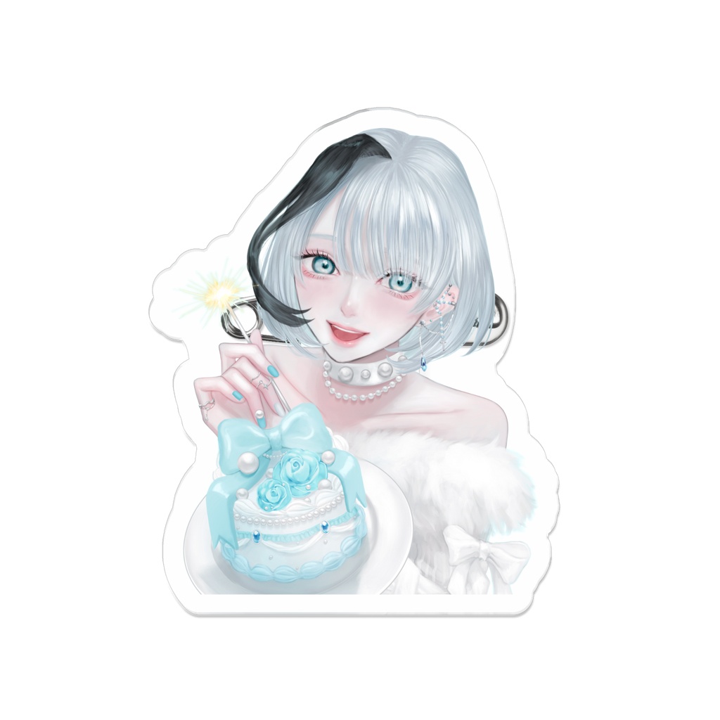 【常設】お祝いケーキなのアクリルバッジ50×50mm