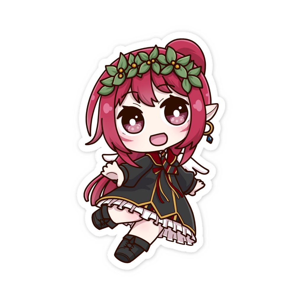 るんるんエルフ天使ステッカー