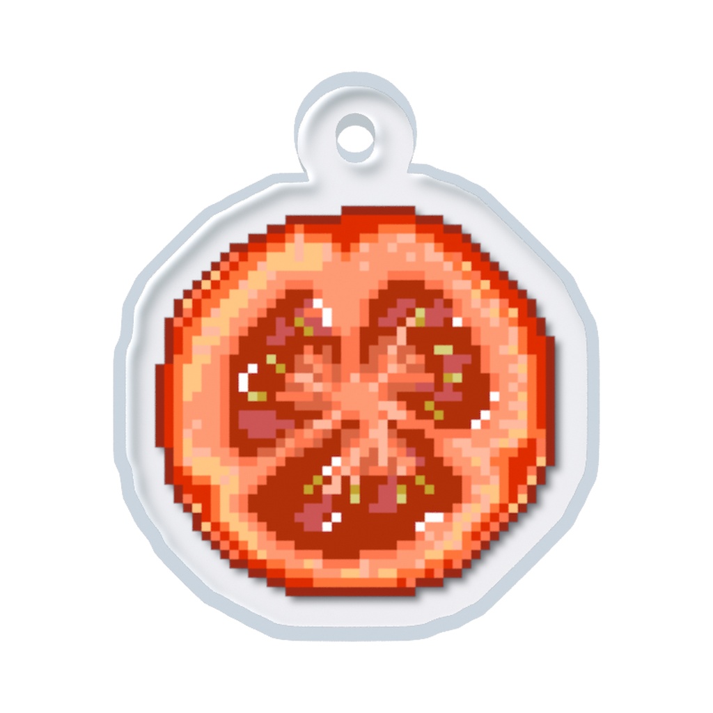 ドット絵トマトのチャーム