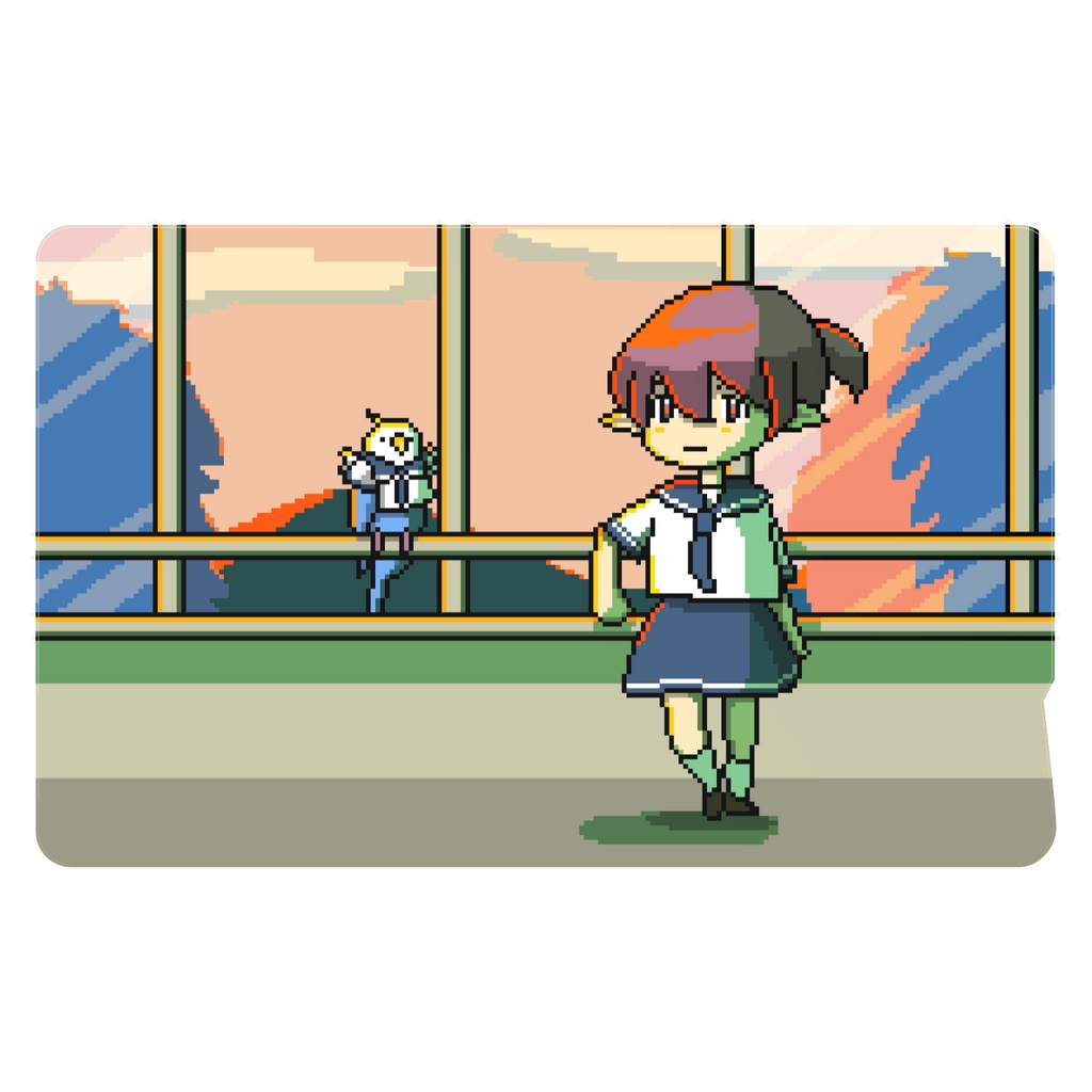 放課後の鳥とエルフ ICカードステッカー