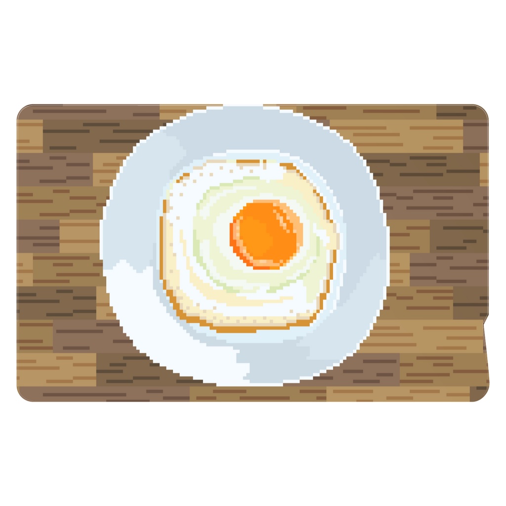ドット絵目玉焼きのICカードステッカー