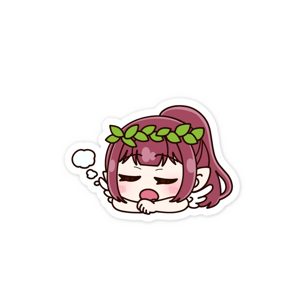 眠るエルフのステッカー
