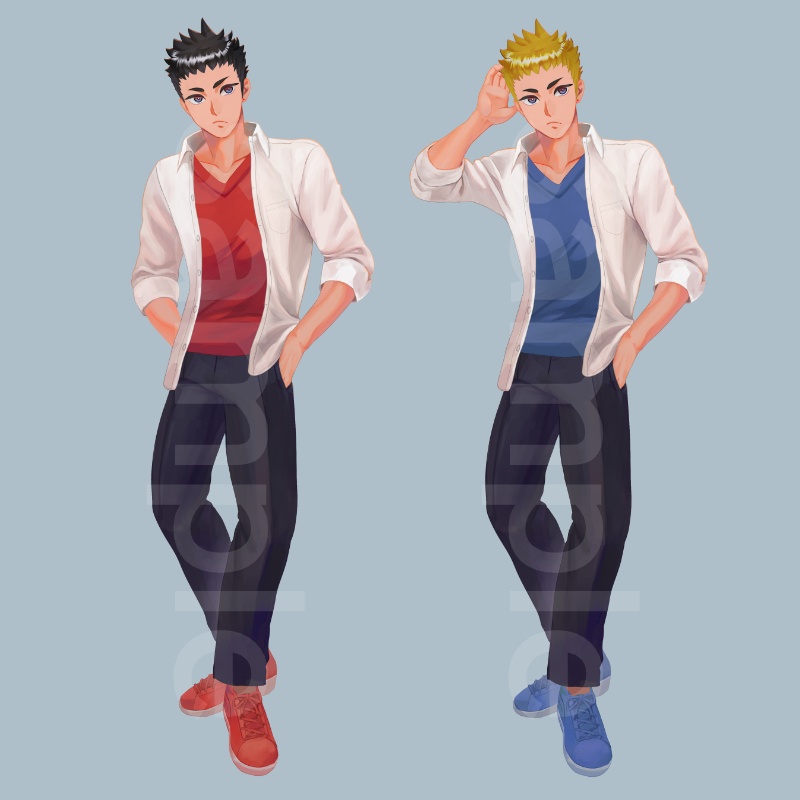 【立ち絵】男子学生2(差分56枚)