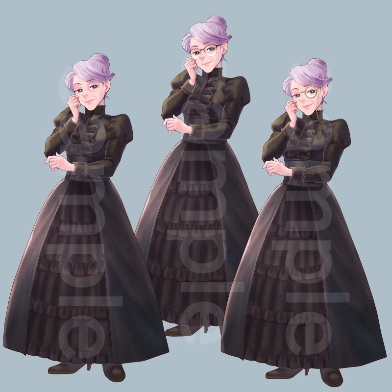 【立ち絵】おばさん3(差分24枚)