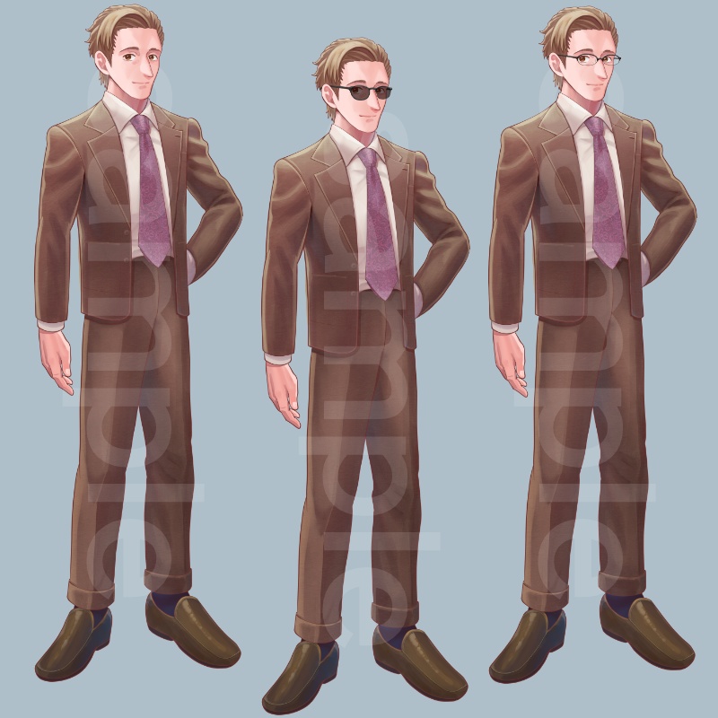 【立ち絵】おじさん11(差分24枚)