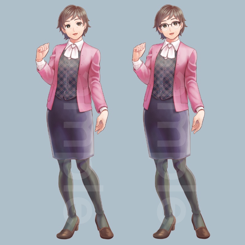 【立ち絵】おばさん5(差分16枚)