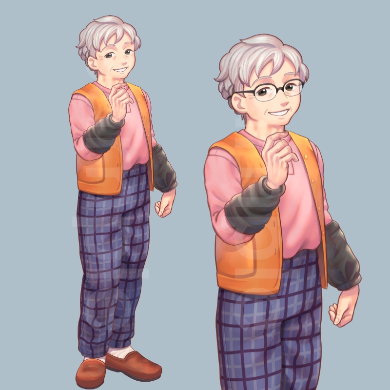 【立ち絵】おばあちゃん02(差分16枚)