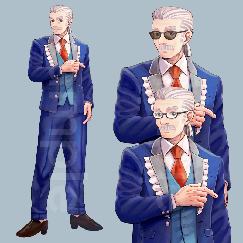 【立ち絵】おじさん18(差分27枚)