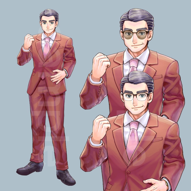 【立ち絵】おじさん19(差分27枚)