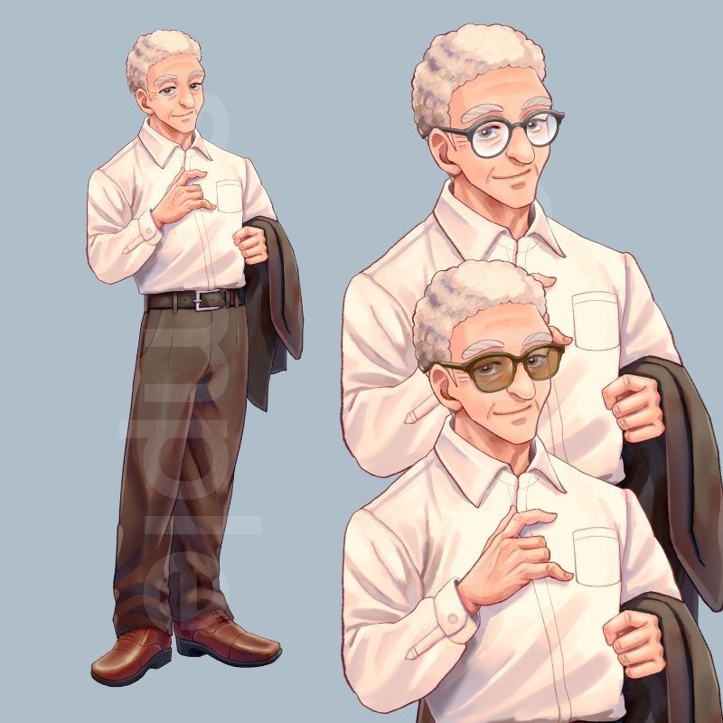 【立ち絵】おじさん20(差分27枚)