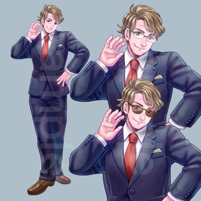 【立ち絵】おじさん21(差分33枚)