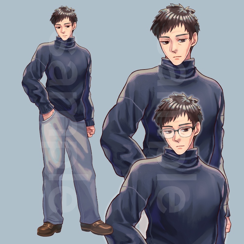 【立ち絵】おじさん26(差分20枚)