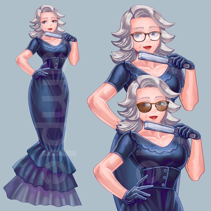 【立ち絵】おばさん11(差分27枚)