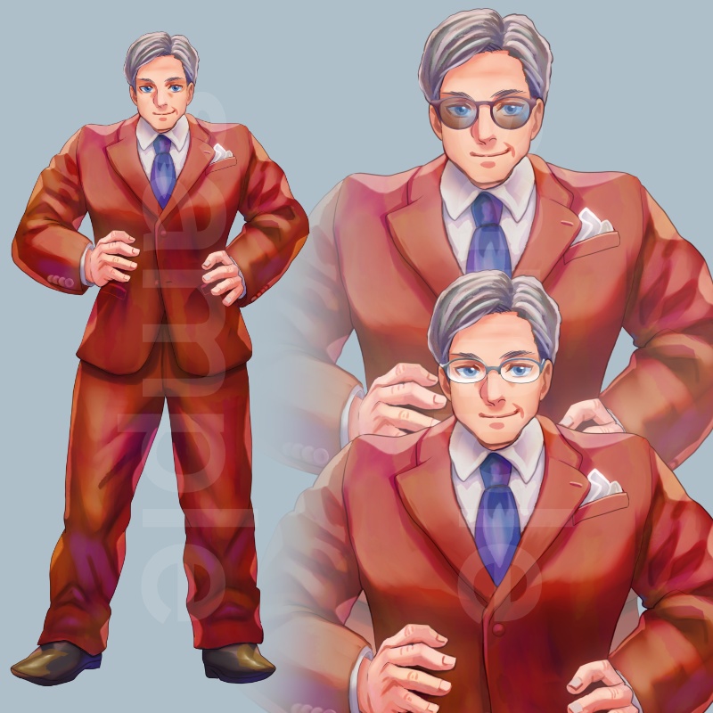 【立ち絵】おじさん28(差分27枚)