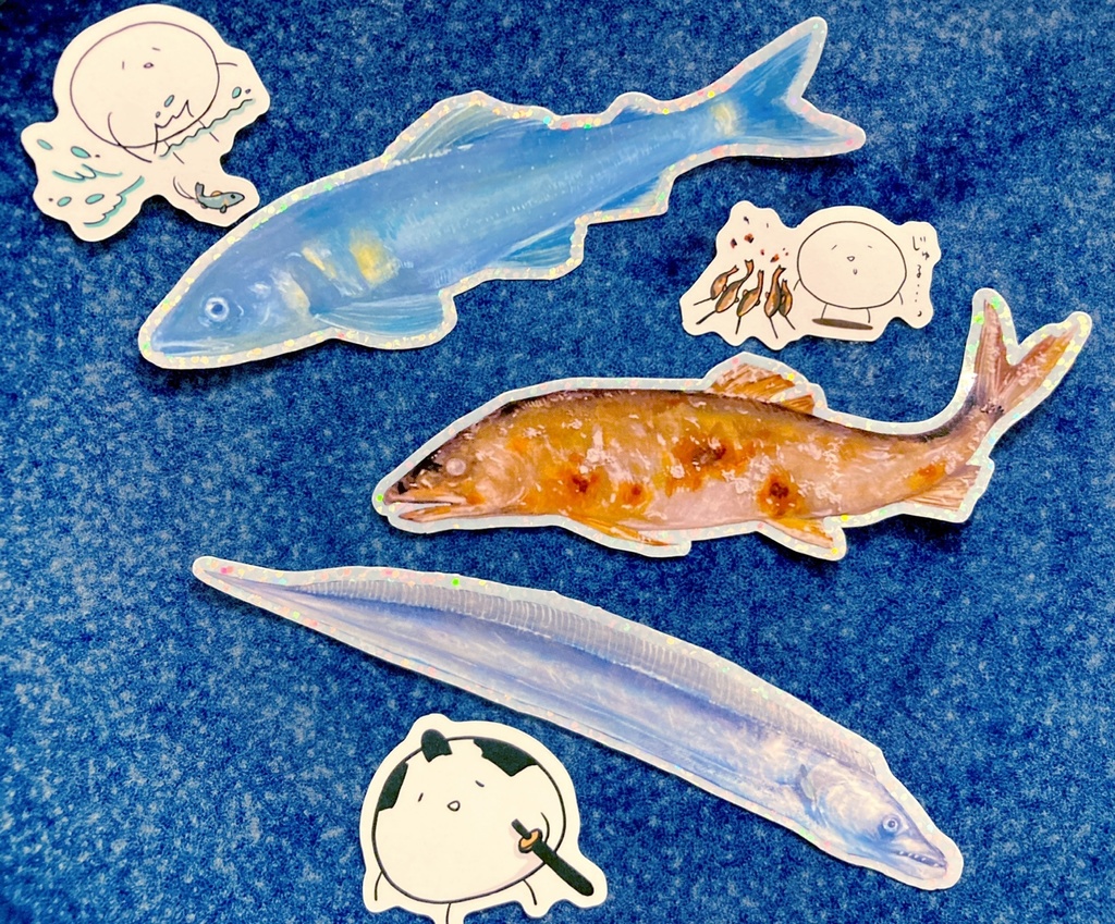 おさかな×しらたまさんステッカー