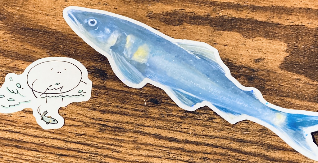 おさかな×しらたまさんステッカー