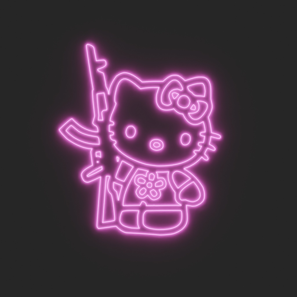 Hello Kitty  Neon by naspee on DeviantArt