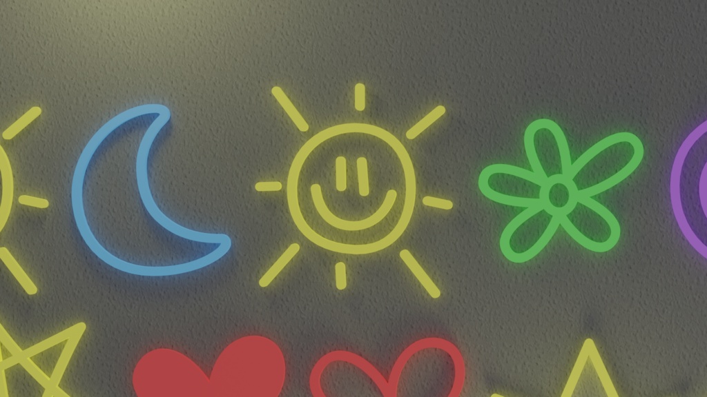 Neon Doodle Signs (VRChat)