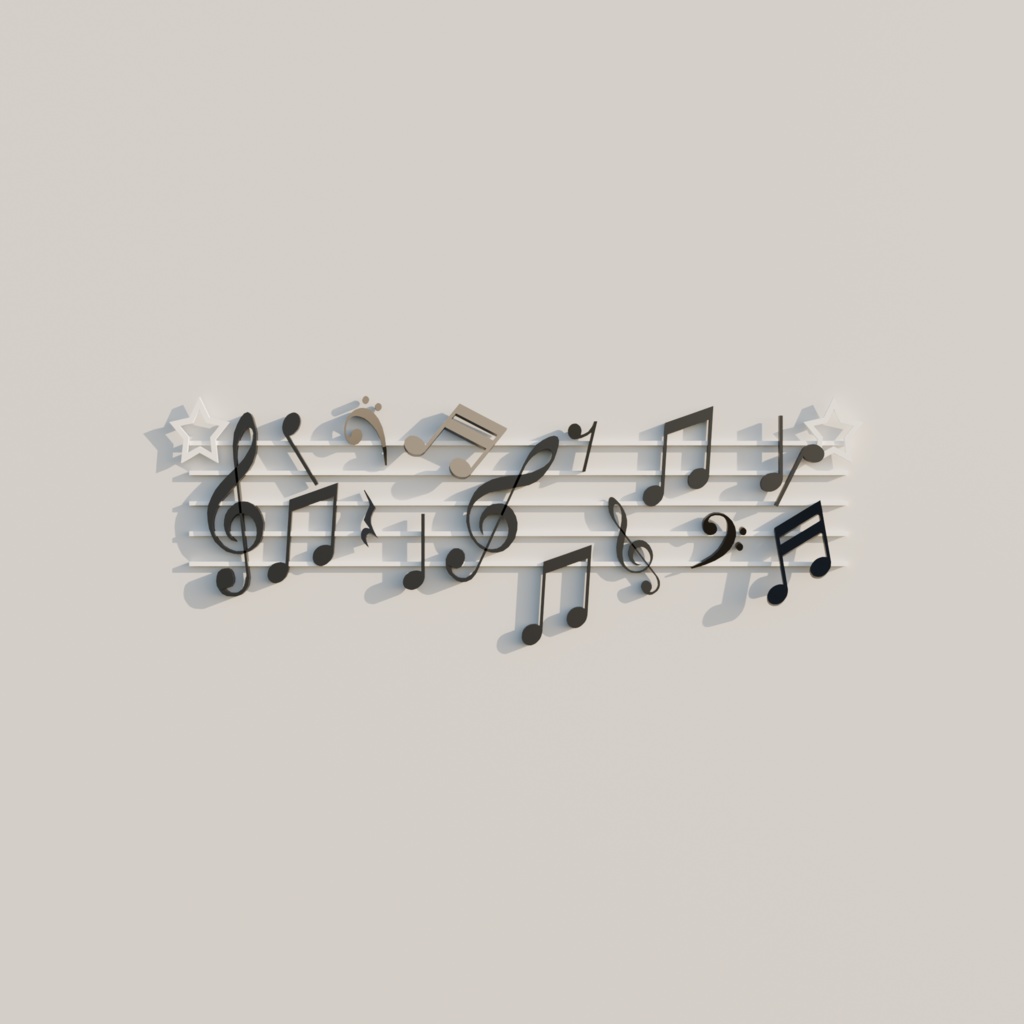 FREE Musical Notes Wall Art 音符ウォールアート | VRChat