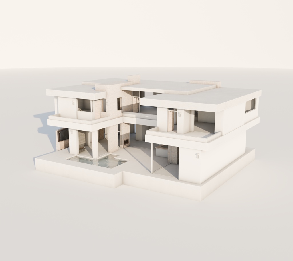 Low Poly Modern Home <3 モダンな家 | VRChat