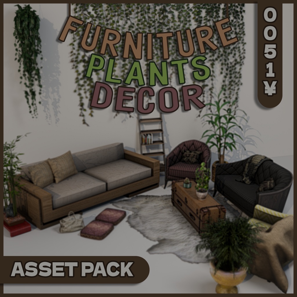 Furniture, Plants, & Decor Pack!!