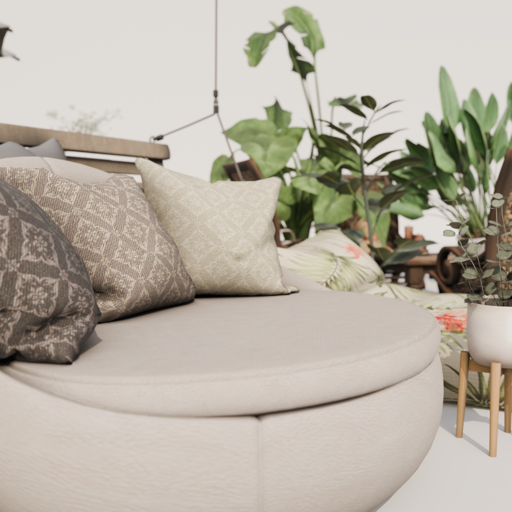 Cozy Furniture, Plants, & Patio Set!