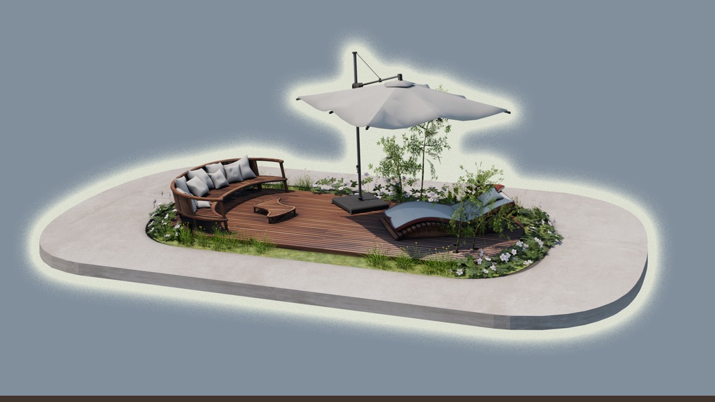 Cozy Furniture, Plants, & Patio Set!