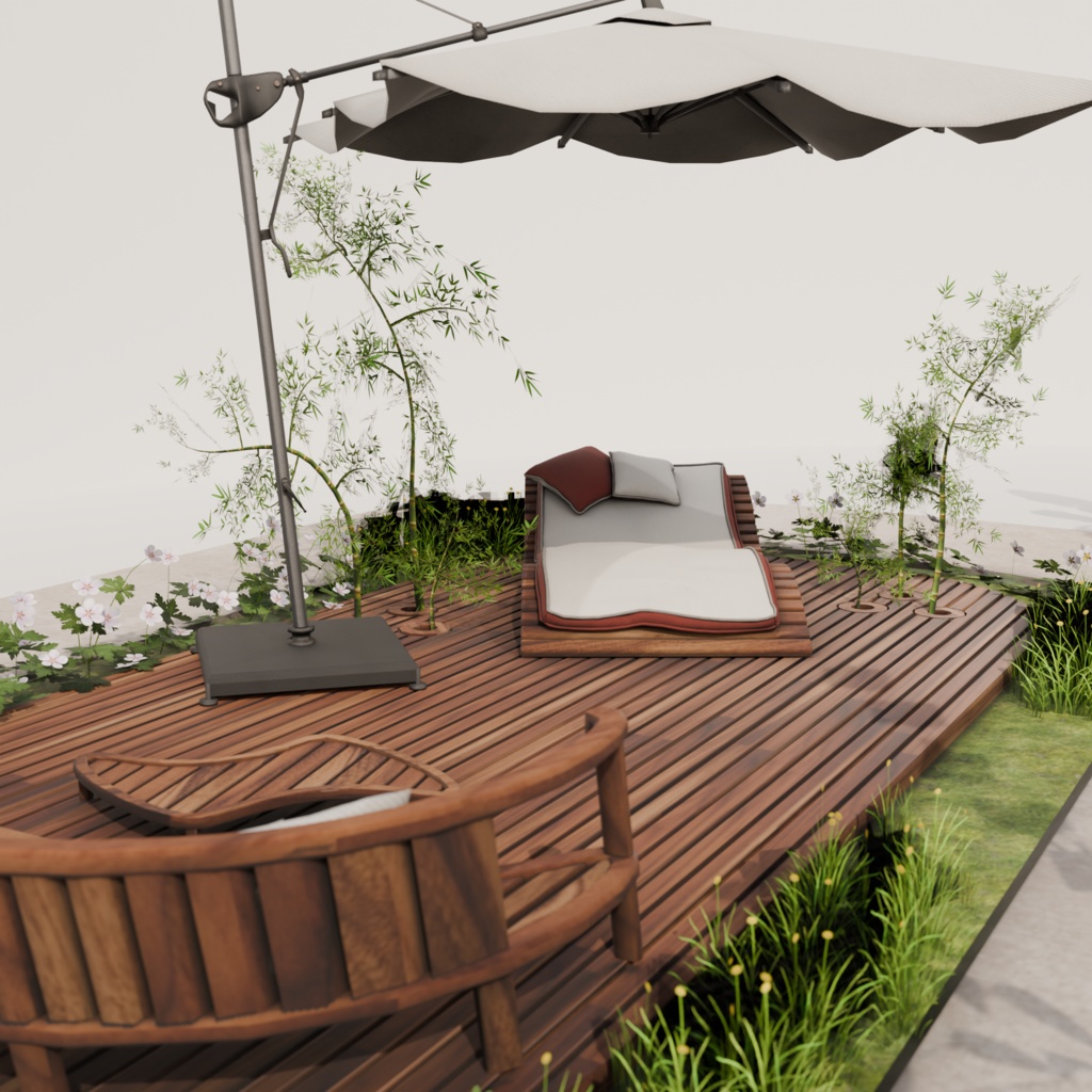 Cozy Furniture, Plants, & Patio Set!